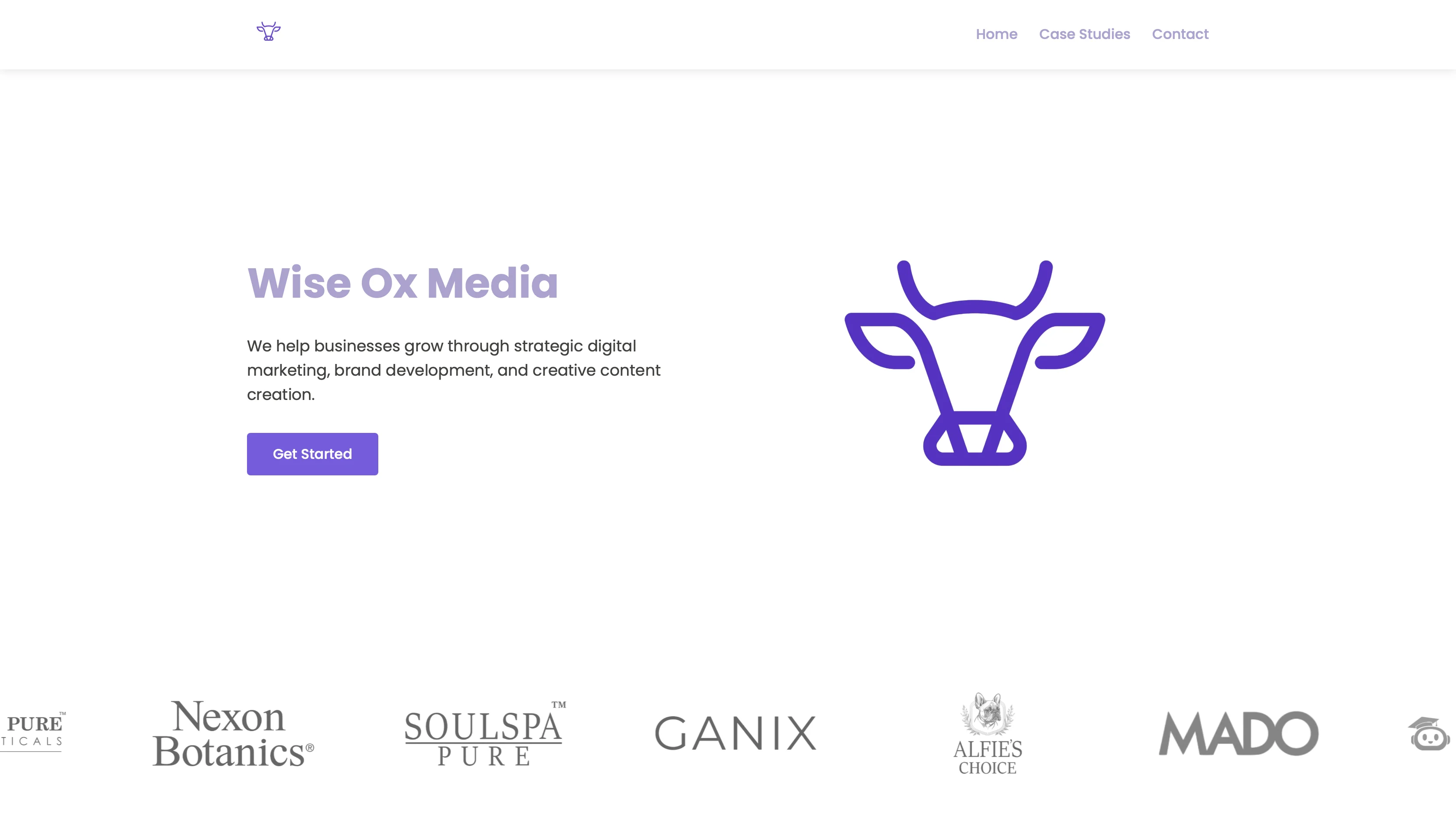 Wise Ox Media - Agency Website Redesign